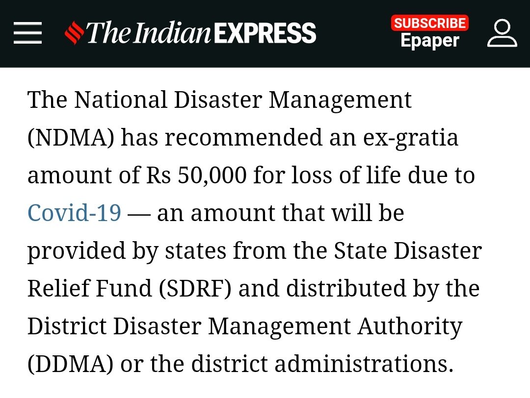 NilanjanDasAITC's tweet photo. Centre asks states to give ₹50,000 as assistance to the kin of people who died of #Covid19.

How can @narendramodi shift the responsibility entirely to states, when we already have #PMCaresFund 'to undertake &amp; support relief or assistance relating to a public health emergency'? https://t.co/YwZ5G1ArlI