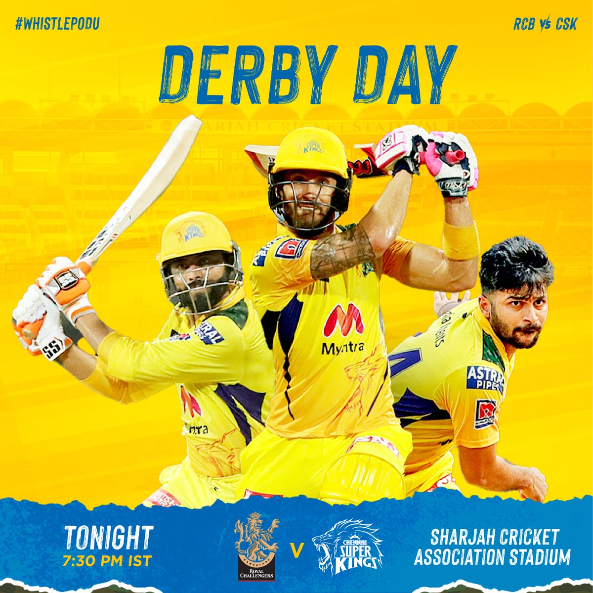 ChennaiIPL's tweet photo. 🧊 v 🔥

Bring on the 🥳...

#RCBvCSK #WhistlePodu #Yellove 🦁💛 https://t.co/43USg8F5MK