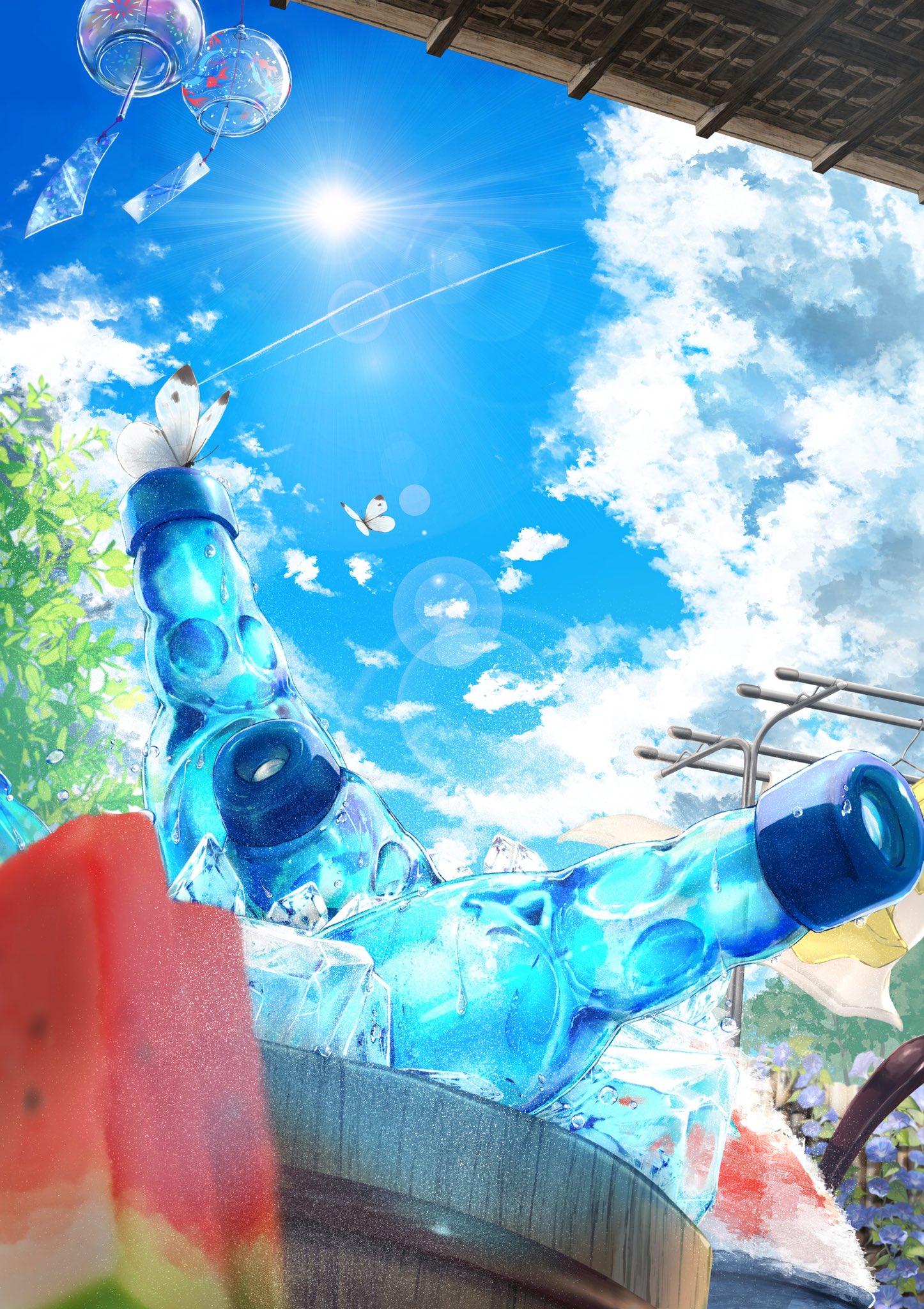 白波コウ Illustrator 夏 青が綺麗な季節 創作イラスト オリジナルイラスト T Co 7qzjklhzff Twitter