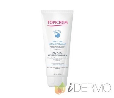 MON 1ER LAIT - ULTRA-HYDRATANT #Topicrem ow.ly/przI30qE0WR Leche ultrahumectante especialmente formulada para la piel delicada y seca de los bebés, su textura cremosa proporciona una hidratación instantánea y duradera durante 24 horas. Penetra al instante.