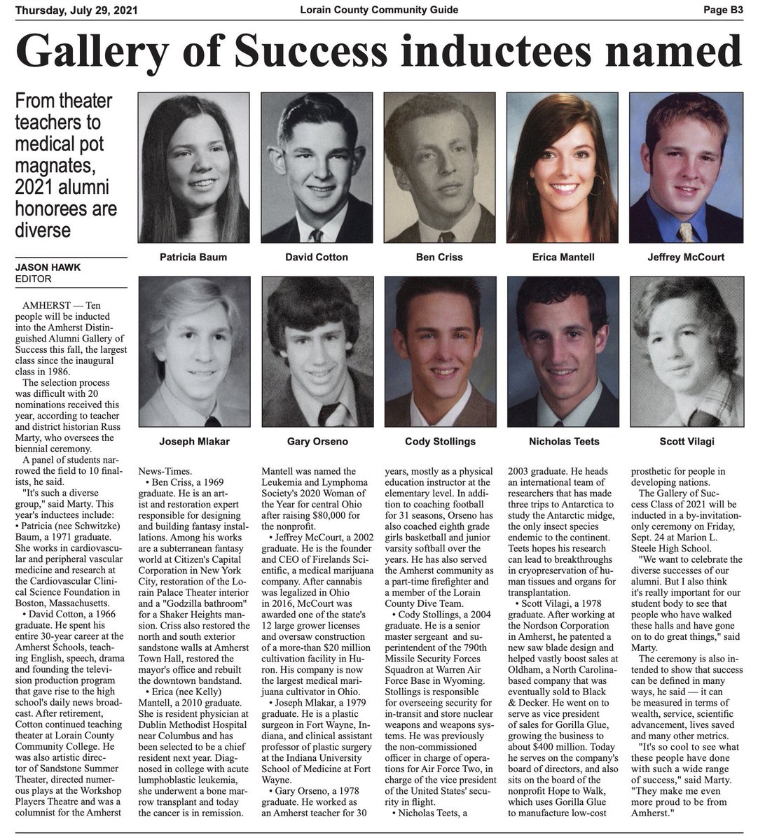 CometAlumni's tweet photo. We are incredibly excited to induct the ten newest members of Amherst’s Distinguished Alumni Gallery of Success tomorrow morning as we kick off Homecoming ‘21! 
What an awesome group!

Big thanks to @EditorHawk for always providing outstanding coverage! https://t.co/O970xLHpxj
