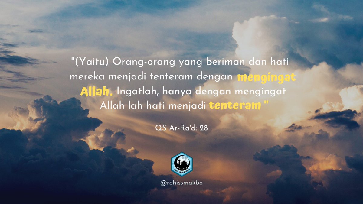 Manusia sering kali lupa bahwa mereka masih mempunyai Allah sebagai Tuhannya dibalik semua cobaan yang menimpanya, manusia justru selalu mengeluh dan terlena hingga keimanannya turun. Kita punya Allah dan ingat Allah selalu ada 🤗
