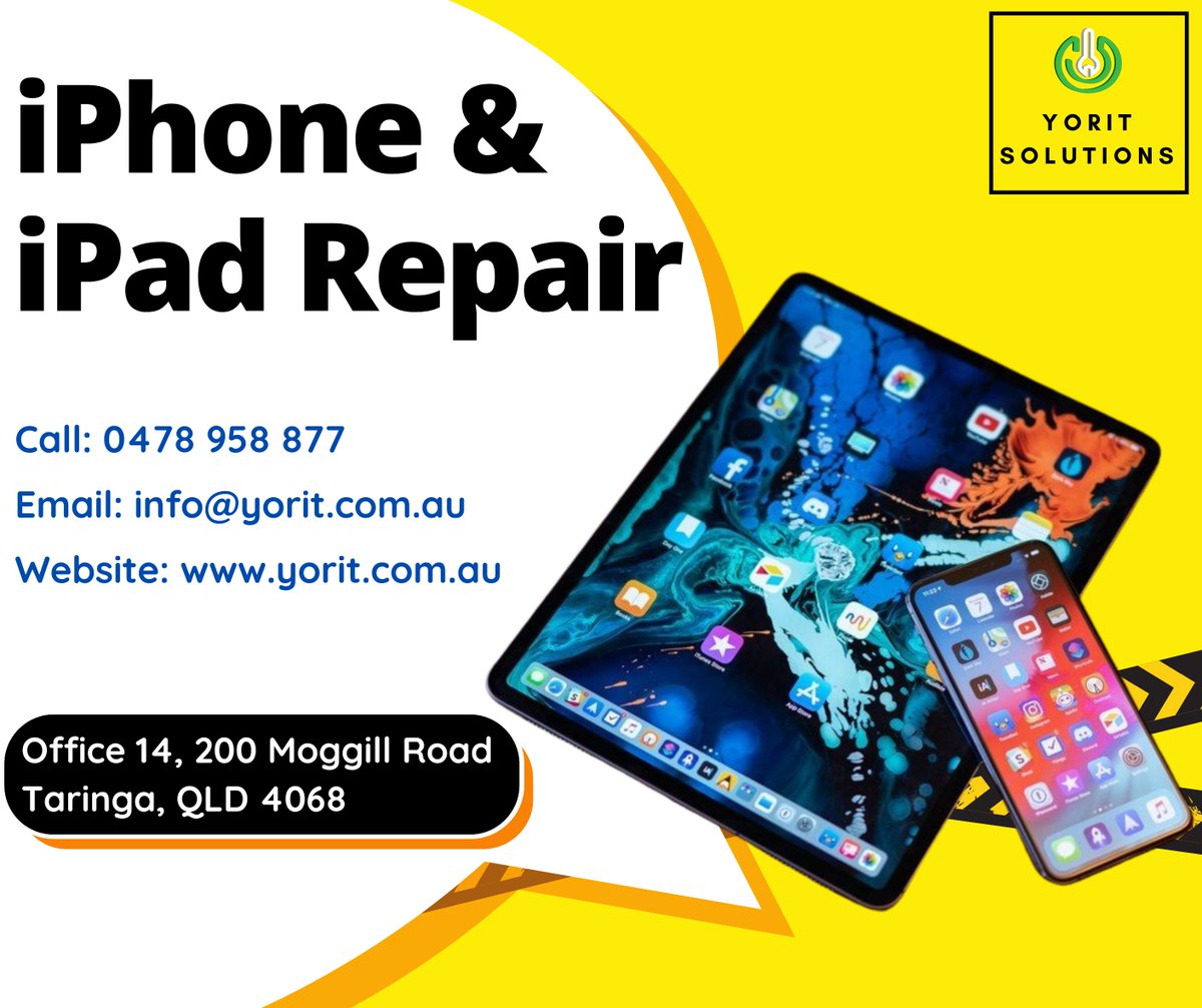 yoritsolutions's tweet photo. We repair every device from phone, tablet, MacBook and laptop🙂 💻

Call us to book your repair at 0478958877
Email: info@yorit.com.au

Or visit us at Office 14, 200 Moggill Road, Taringa QLD 4068

#yoritsolutions #phonerepair #macbookrepair #laptoprepair #ipadrepair #brisbane https://t.co/FhlOhCJz6U