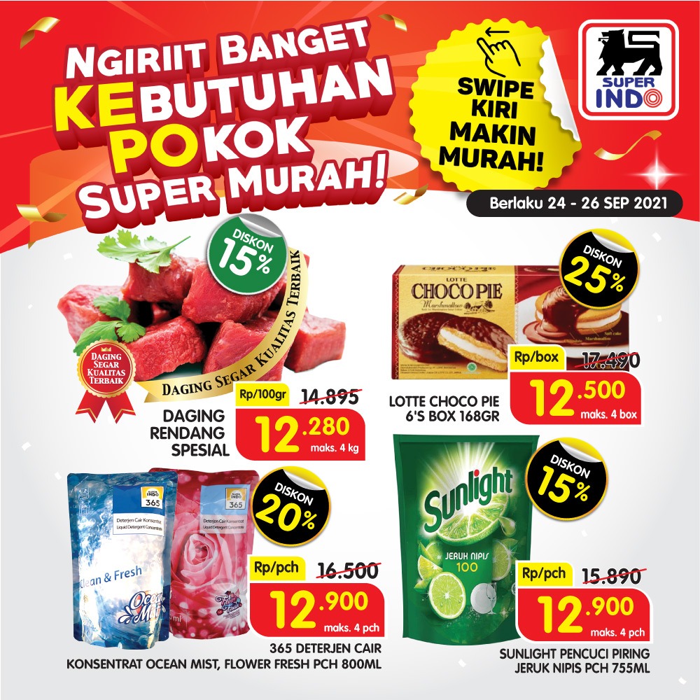 InfoSuperIndo's tweet photo. Hayoooo, nungguin promo weekend ini yaaaa… tenang buibuu kali ini promo KEbutuhan POkok super MURAH! Geser kiri bu biar makin MURAH

Cuss, weekend ini ditunggu yaaa

#PromoSuperIndo #PromoWeekend #PromoSembako https://t.co/JlthCz4Lrt