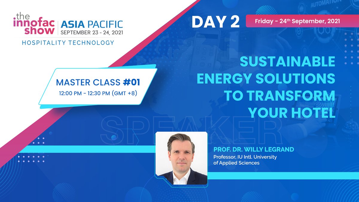 We aim for a #safer #future. It is time to discuss the #sustainability problems within the hospitality industry.   

Prof. Dr. Willy Legrand

Join In Now!

Attend Here: bit.ly/3kuXMJF
Register: lnkd.in/g9gWtBbN

#asiapacific #virtualevent #hospitality #hotel