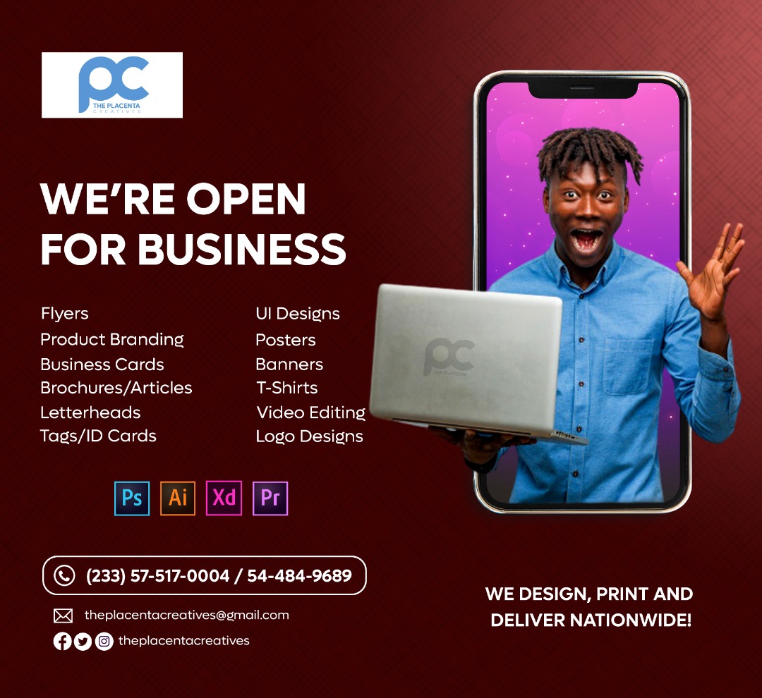 PatrickOppongg1's tweet photo. #PlacentaCreatives
U are a dm away from their services, just send a dm through their numbers. https://t.co/ZCBx0L9kxK