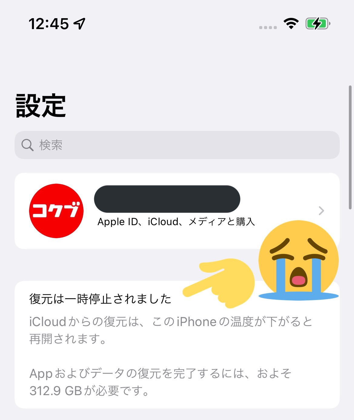 コクブカメラ⊿ 東京②石川①愛知②広島②Pw② В Twitter: "今回から無料で全データ をIcloudバックアップできるから試しにIcloud経由でデータの復元をしてるんだけど、312GbをDlしている関係でIphone 13  Pro本体がアツアツになって復元は一時停止するわカメラのフラッシュ ...