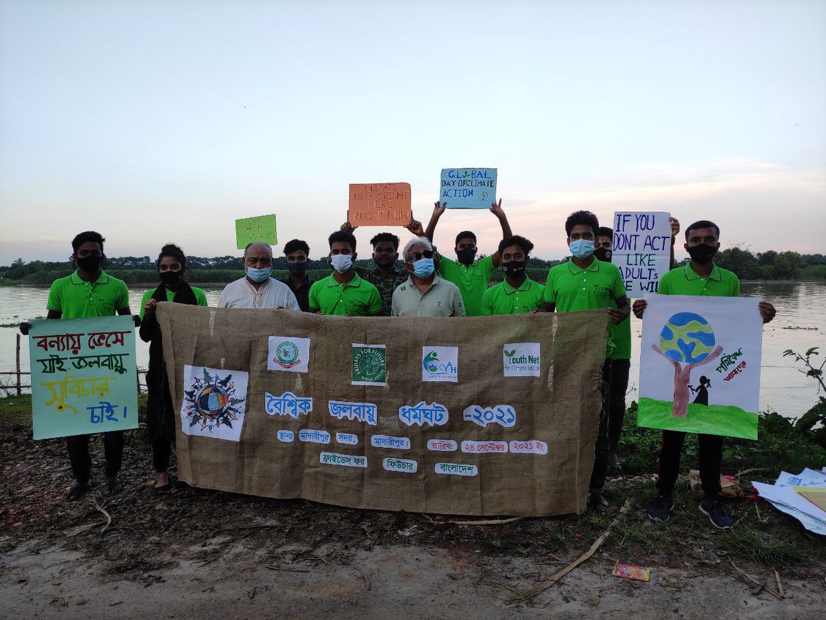 Fridays4future's tweet photo. People from different cities in Bangladesh have started their strikes to demand for climate justice and climate action! 

#UprootTheSystem 
#FridaysForFuture https://t.co/bP0ZTRrmea