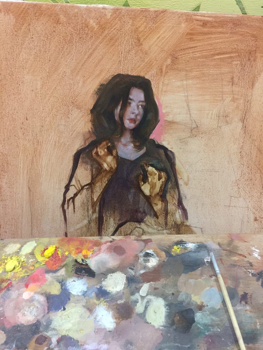 henrymuur's tweet image. “Forest of hands”
painting canvas 80х60, oil
process of creation