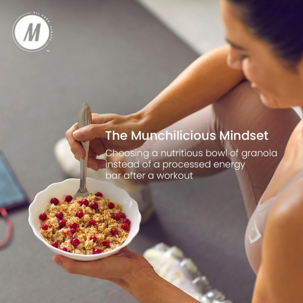If you prefer products that keep you healthy &amp; lively in the long run over ones that only provide an instant surge of energy, then you too have a
#MunchiliciousMindset.
.
.
.
#munchiliciousgranola #allgoodalways #munchiliciousin #granola
#healthy #gourmet #nutritional
#mindset