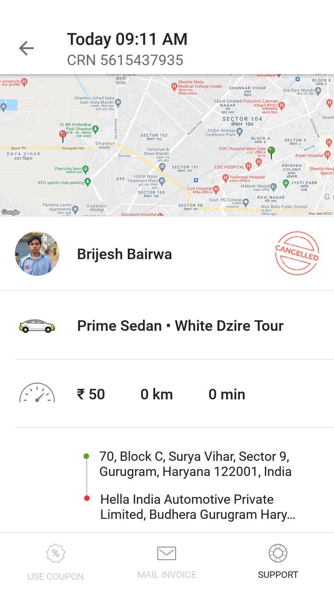 Dear <a href="/Olacabs/">Ola</a> I am a wheelchair user and regularly use ola. Today driver cam to my pickup point look at me n said I can't take. Your wheelchair, I request him a lot but he didn't agree. His concern was my cab is new n your wheelchair can tear my seat. I really feel humiliate.