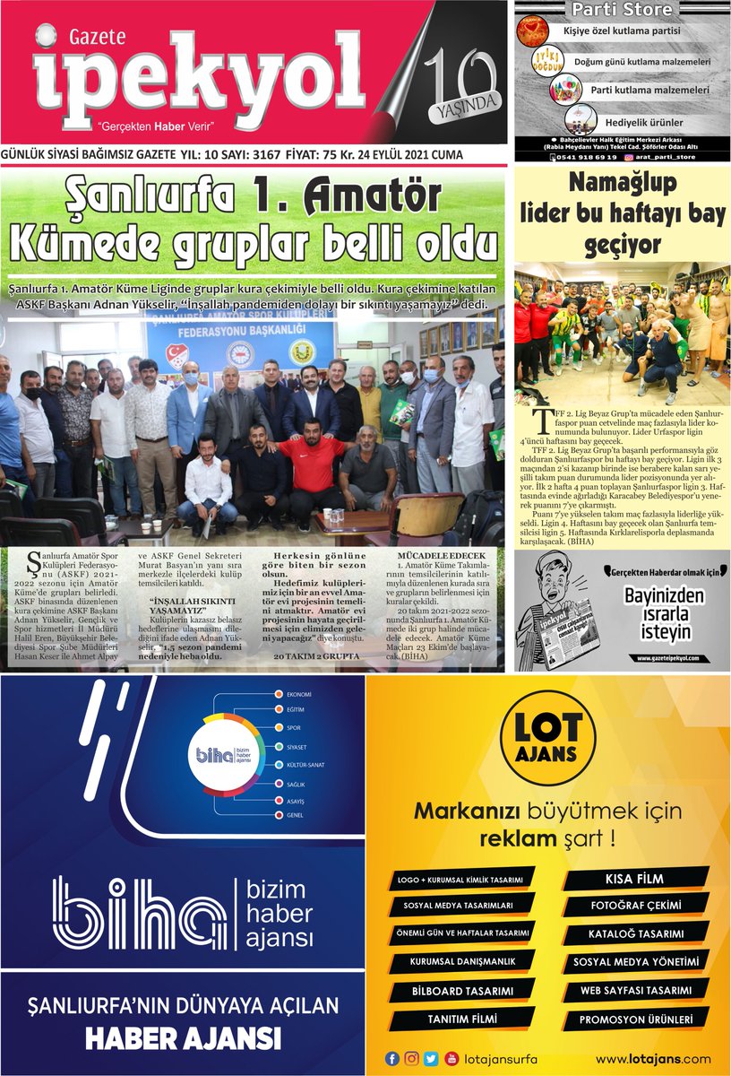 gazeteipekyol's tweet photo. 📌DÜNYANIN GÖZÜ #ŞANLIURFA'DAKİ PROGRAMDA!

📌#ADALET NÖBETİNDEKİ EMİNE ANNEYE #CHP'Lİ VEKİLLERİNDEN ZİYARET!

📌POLİS NOKTASINDAN KAÇAN #ZANLI 3 GÜN SONRA POLİSE YAKALANDI

📌YETERSİZ TEDAVİ MİNİK GAMZE'YE ACI DOLU 13 GÜN GEÇİRTTİ

📌KÜÇÜK MUHAMMET BÖYLE #KAÇIRILDI

#Haber #Urfa https://t.co/E8mmF7kthX