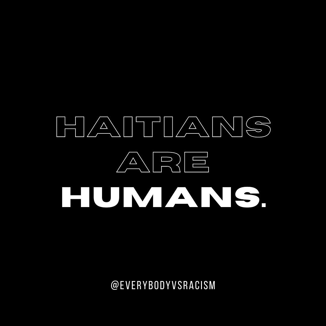 EverybodyvsRac's tweet photo. What is happening to Haitian people fleeing extremely dire conditions and seeking asylum in this nation is inhuman. Haitians are human beings. We must humanely process Haitian asylum seekers at our border. https://t.co/HlvzE8dgWm