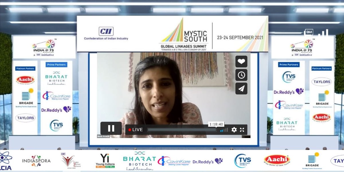 ' Finance should be looked at as a tool for great equality. Inclusion should look beyond digital payments to protection at times of adversity' <a href="/binduananth/">Bindu Ananth</a> at <a href="/CII4SR/">CII Southern Region (SR)</a> #MysticSouth
