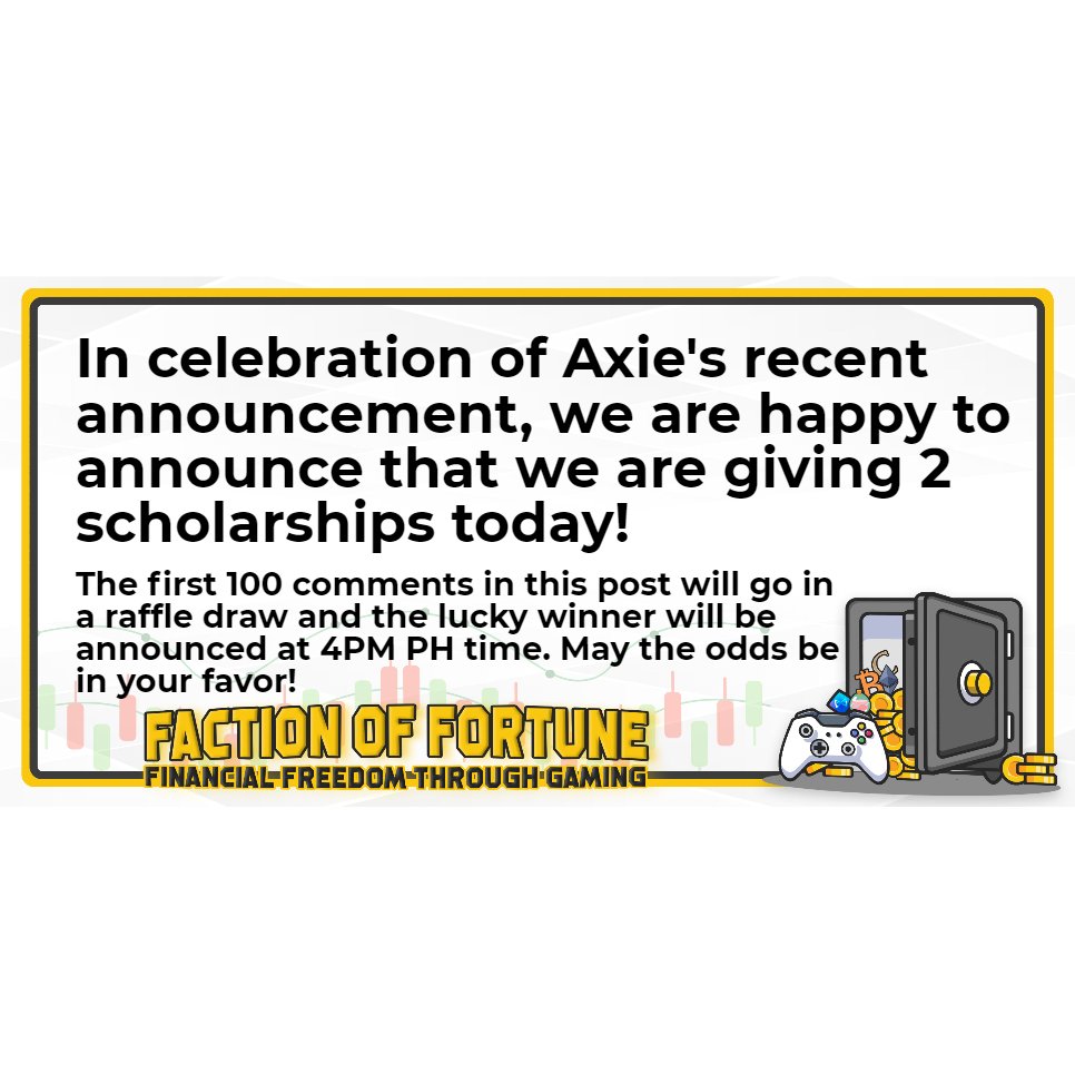 FortuneFaction's tweet photo. #axieinfinityscholarship #AxieInfinity #axiescholarshipprogram #AxieScholar #AxieScholar 
@AxieInfinity https://t.co/WiYkzcemCX