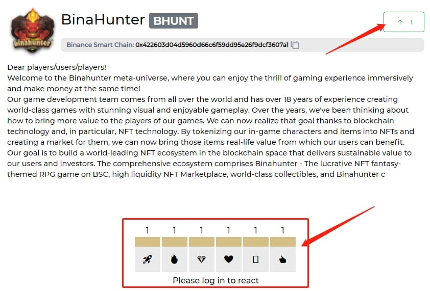 📣📣📣 Vote for Binahunter together, we will stay in the most popular position! !

👉🏻 coinhunt.cc/coin/1626156506