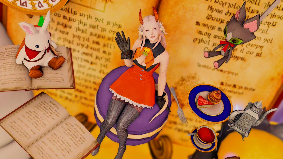 RinkaRii_FF14's tweet photo. 🎃🐈🐰☕️

#FFXIV #GPOSERS #NenekoColorS #FF14SS #本日のアウラ #XIV_PICTCLIP #soup_studio https://t.co/iSBIrywMLQ