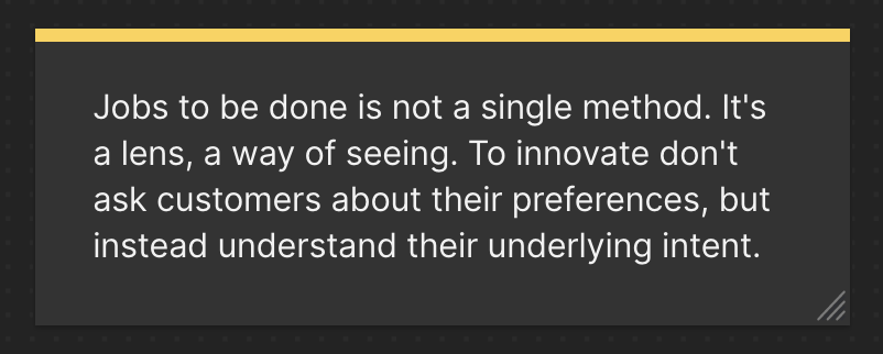 dharmeshba's tweet photo. The jobs to be Done framework is practical with in-depth research!

Snippet from The JTBD Playbook by Jim Kalbach https://t.co/JpcHuqFBJl