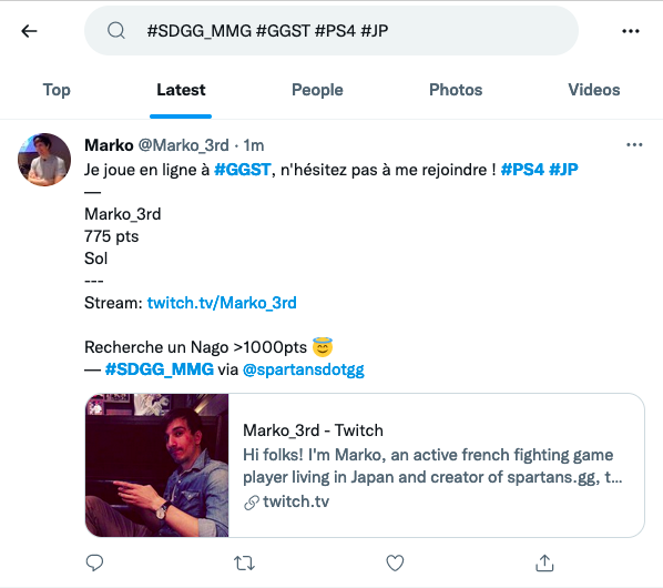 spartansdotgg's tweet photo. 💡En combinant #SDGG_MMG avec le hashtag de votre jeu favori, vous pouvez trouver les joueurs en quête d'adversaires sur ce jeu !
Si vous souhaitez discuter en direct, connaître le statut de la partie ou profiter de meilleurs filtres, vous pouvez passer par l'application ! [2/3] https://t.co/cpv5wv83aB