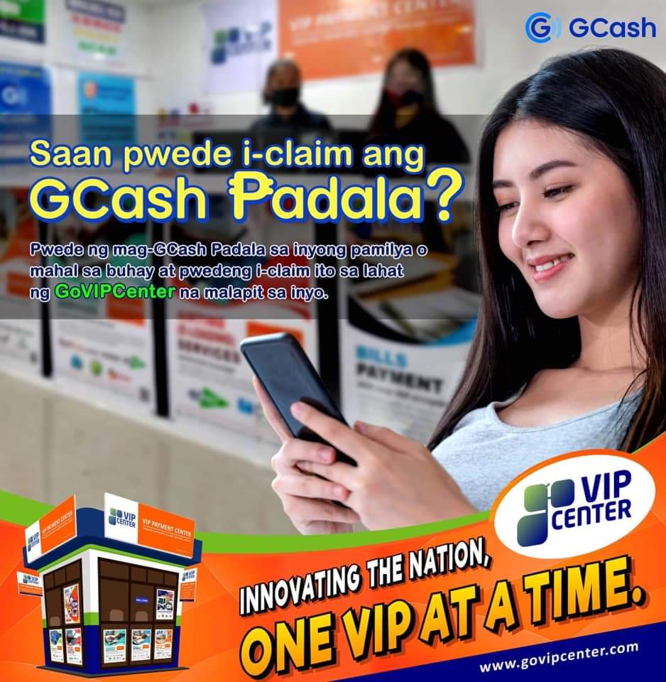 vipcenterph's tweet photo. Sa #GoVIPCenter pwedeng iclaim ang mga #GcashPadala https://t.co/8vr7Ge67qw