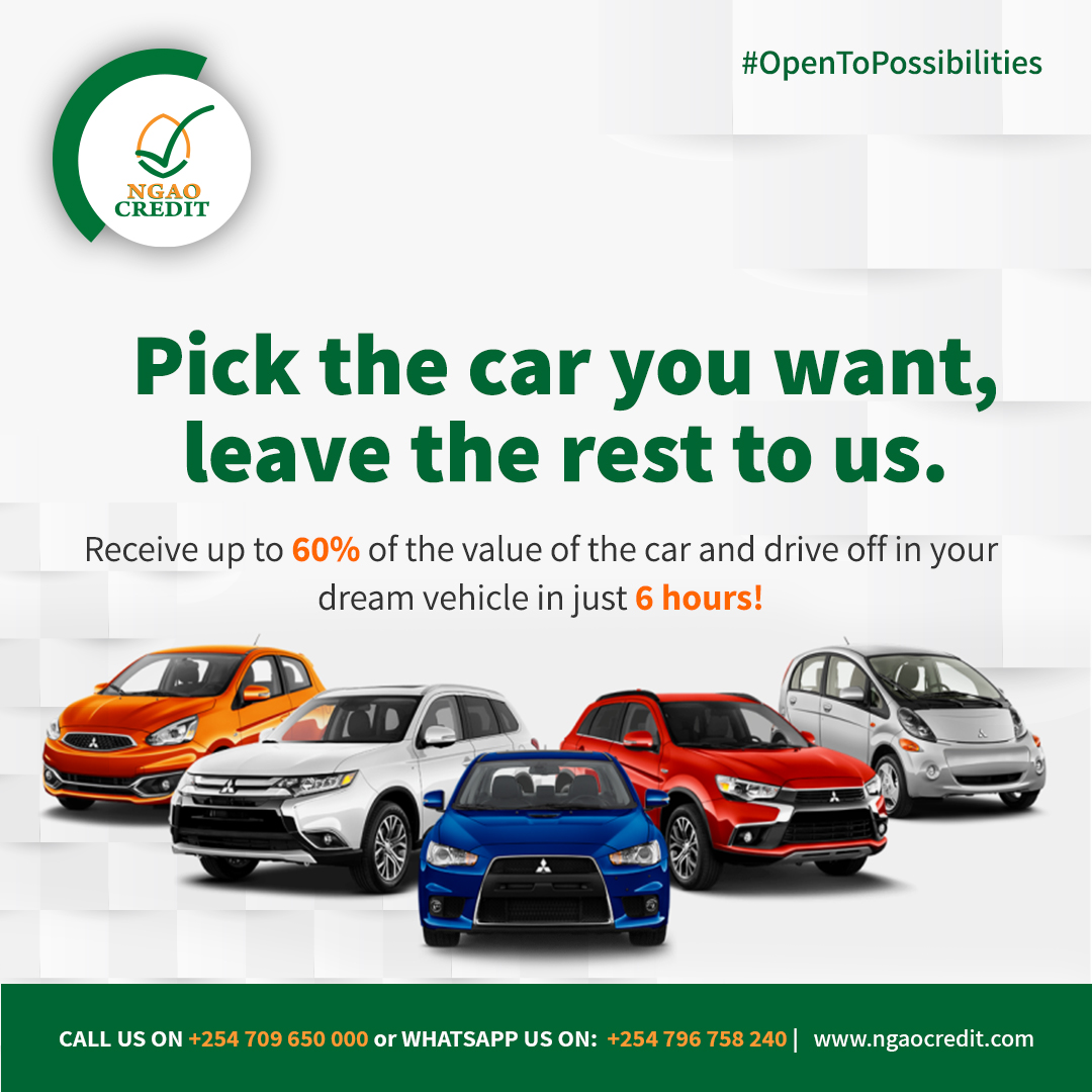 ngaocreditltd's tweet photo. The only hassle you should experience when picking a car should be its color. Take this opportunity to own your dream car by getting a car loan of up to 60% of the value of the car. In just 6 hours. Get started here. #OpenToPossibilities https://t.co/NsUtoswscm