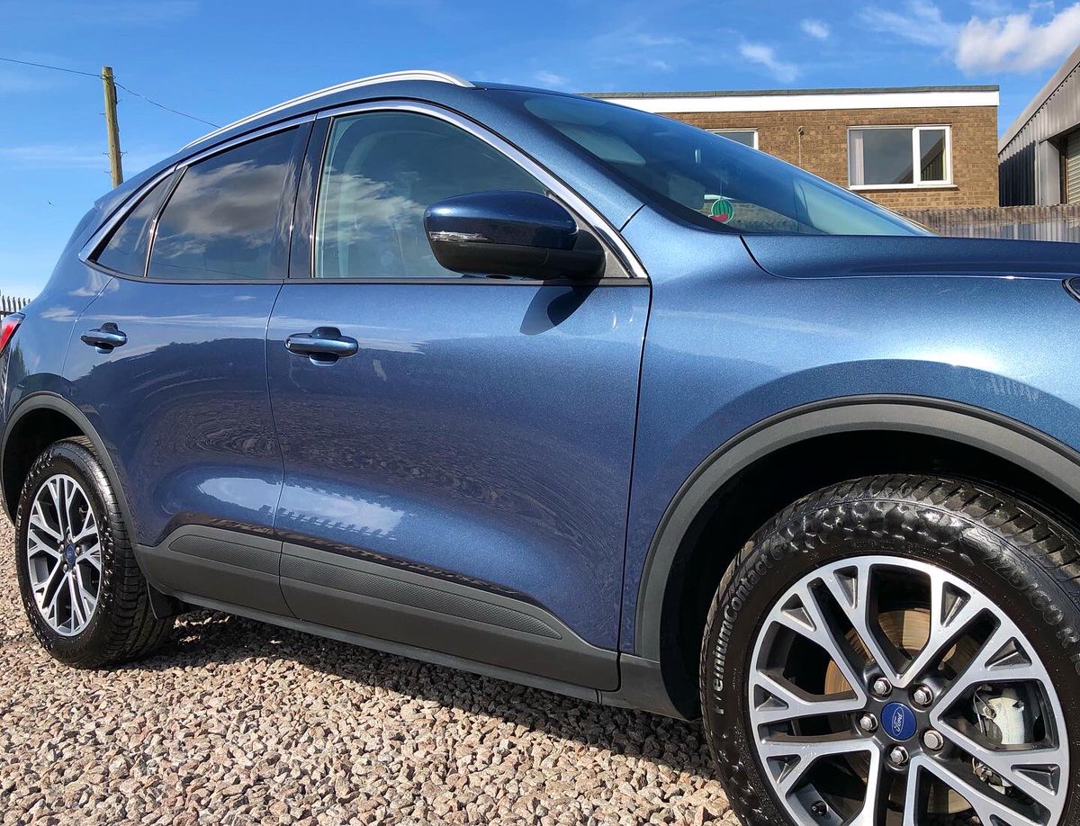 StoreysArc's tweet photo. Brand new Ford Kuga all ready for delivery after we repaired the side. New front door, repair to rear and blends as required. @TCHarrisonFord #FordApproved #Rightfirsttime https://t.co/4AB37sGwHS