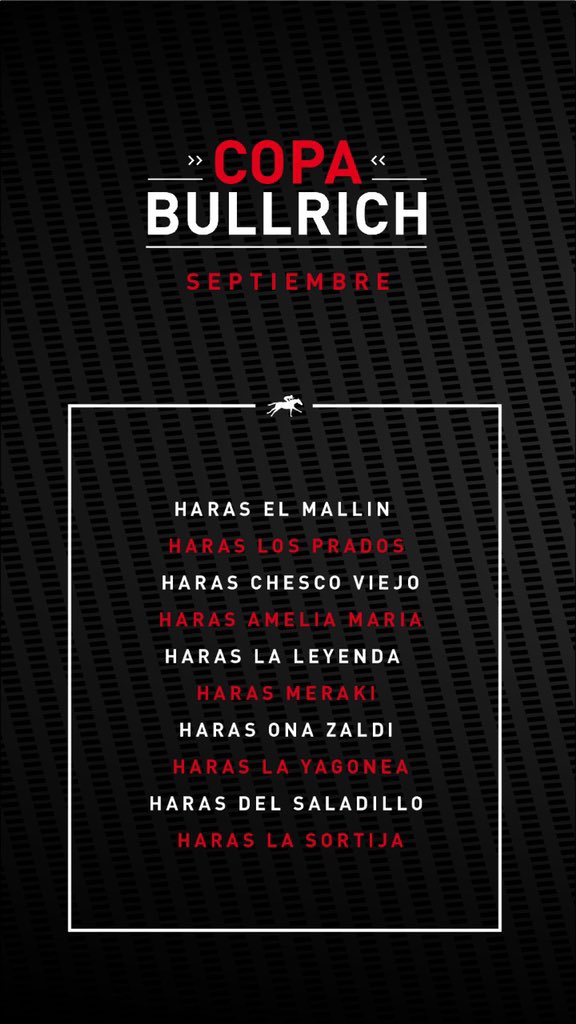 PRODUCTOS 2019

REMATE 100% ONLINE

🗓 INICIO OFERTAS: SABADO 25/9, 0:00 HS
🗓 CIERRE ULTIMO LOTE: MARTES  28/9, 19:00 HS

ℹ️ Catálogo e información en antoniobullrich.com

📞 (+54) 9 11 3397 8313
📞 (+54) 9 11 6444 9118

🐎

#venta 
#antoniobullrich 
#caballo 
#sangrepura