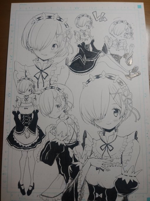 顔にインクこぼしちゃったショックで何日か放置しちゃったやつやっと仕上げた 