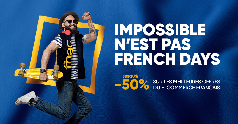 Fnac's tweet photo. 🇫🇷 Impossible n'est pas #FrenchDays ! 😉 Retrouvez le meilleur des offres du e-commerce français par ici. 👉 https://t.co/S1nvwdisLT https://t.co/nvHLEnieWd