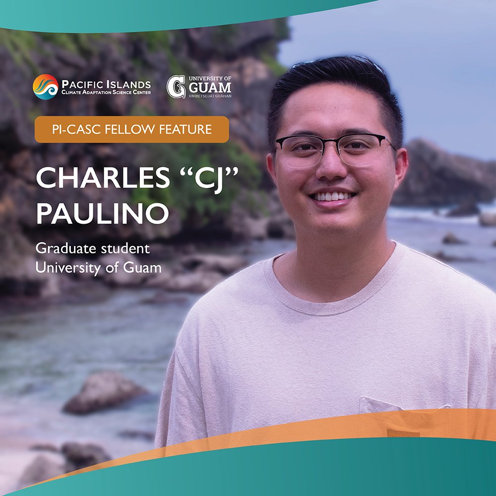 pacificcasc's tweet photo. We're back with our #fellowfeatures and this time, we're highlight our #Guam students! Meet CJ Paulino, who's working on his master's in environmental science! https://t.co/hM6AirZjG7