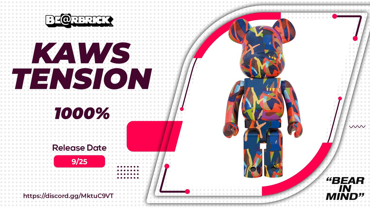 Kaws tokyo first will release on 9-25
Be@rbrick Kaws tension 1000%

Release date:9-25