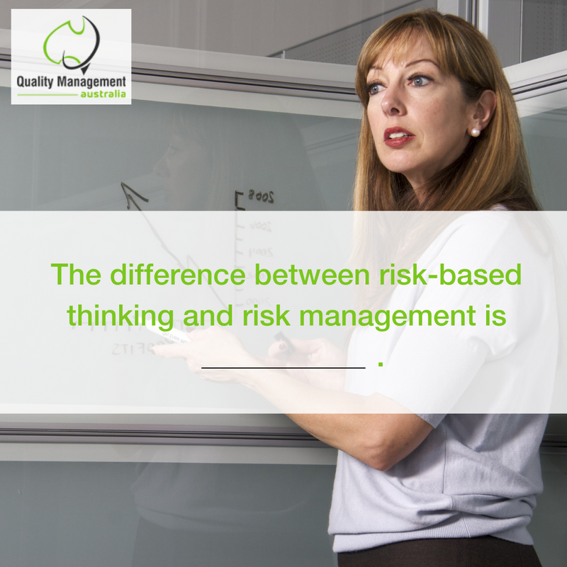 ❗ Though they may sound similar, risk-based thinking and risk management are not the same. One of the most significant differences being the time in which each approach is executed.

📣 Sound off in the comments!

#QualityManagementAustralia #RiskManagement #BusinessAssessment