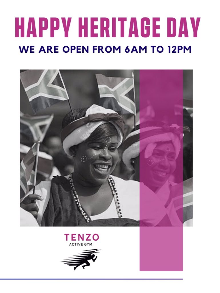 TenzoActiveGym's tweet photo. “Our rich and varied cultural heritage has a profound power to help build a nation” - Nelson Mandela 

Happy Heritage Day South Africa 🇿🇦 

#tenzoactivegym #gymintembisa #fitnessgym #tembisa #gym #workout #fitnessmotivation #townshipeconomy #exercise #southafrica #heritageday https://t.co/E4YjUsQ97W
