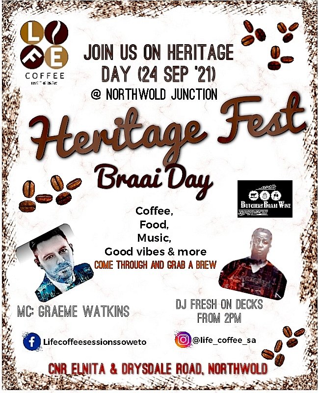 sessions_coffee's tweet photo. If your Heritage Day plans are not set yet, come through and have a day out in the city.
#ButcheryBraaiWine #NorthwoldJunction #DJFresh #LIVETHEBREW #LIFECOFFEE
Shaka | De Mthuda | BloodandWater | Uthandonesthembu https://t.co/3OggzL5iBu