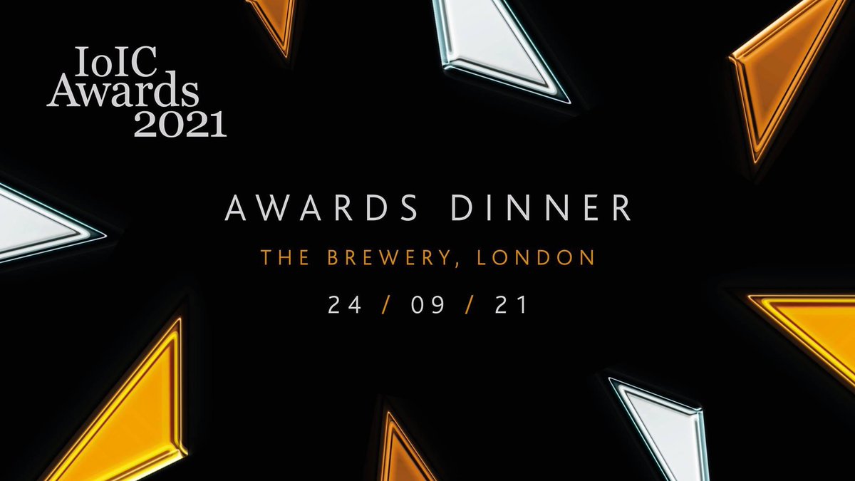 So excited for the #IoICAwards21 tonight. My first f2f event for @IoICNews and what a one to start with. Can’t wait to actually see all the people I’ve connected with on screen&amp;email. Good luck to all. You can follow the action&amp;see the winners on @IoICNews tonight!