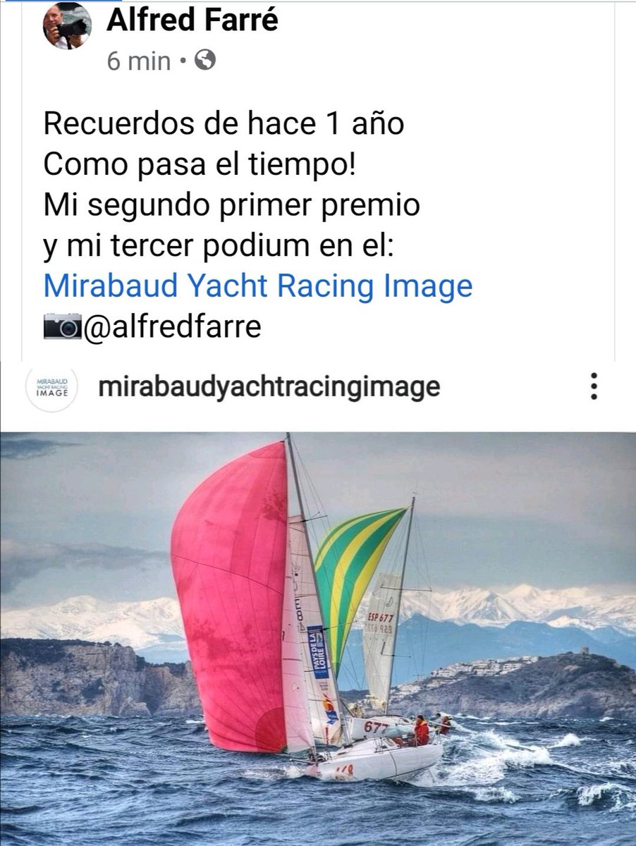 alfredfarre's tweet photo. Recuerdos de hace 1 año
Como pasa el tiempo!
Mi segundo primer premio
y mi tercer podium en el:
Mirabaud Yacht Racing Image
📷@alfredfarre
#sailingphotography #myri #mirabaud #yachtracing #mirabaudyachtracingimage https://t.co/Ph5ZKdnN6f
