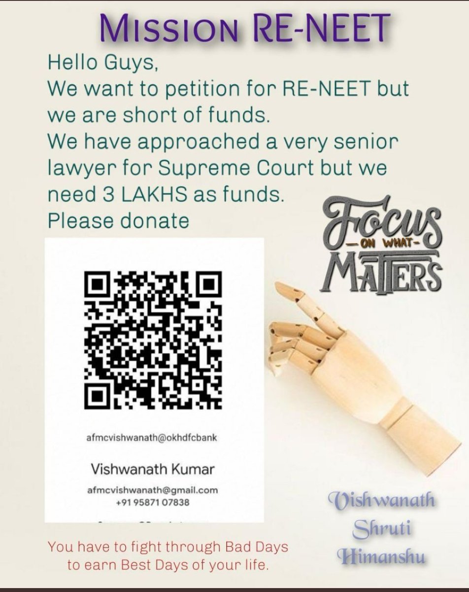 awarah_ladka's tweet photo. One of our friends are trying to hire a lawyer &amp; are short of funds. If you really want #RENEET2021, then contribute as much as you can, at earliest.
As you guys know rather than SC no other option is left with us!
Connect with the concerned persons for contributing.
#FAIRNEET https://t.co/EQcQxtEsxJ