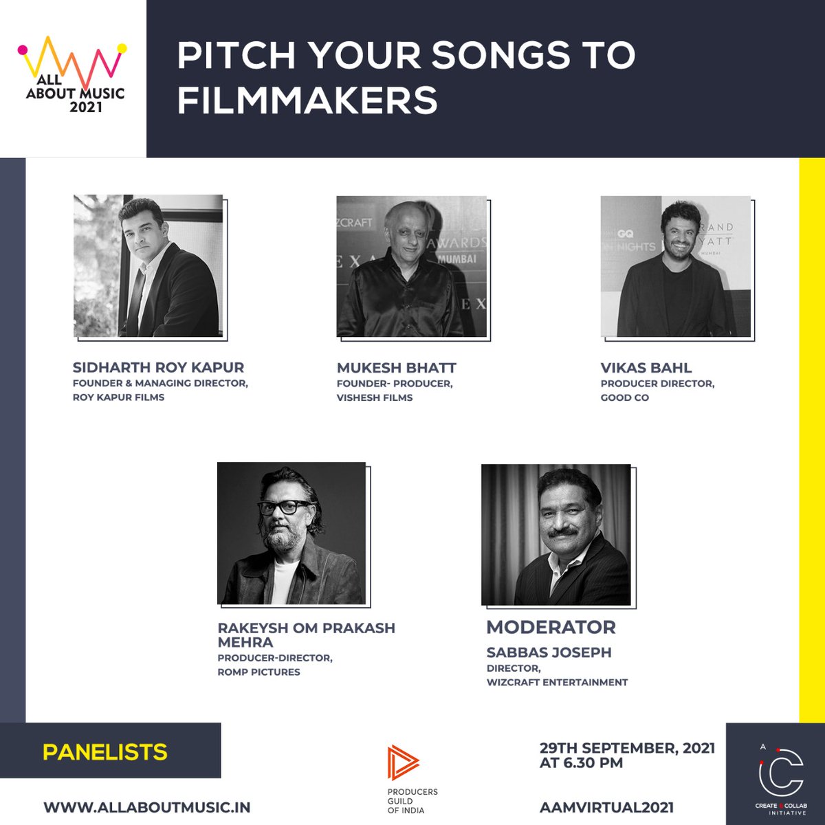The panel session at the 5th edition of All About Music Moderated by @wizsabbas celebrates the evolution of the #Indian Musical Industry! Tune in to pitch your songs to some of the best filmmakers across India! #wizcraft #music #festival #event #musicians #indiafilmfestival