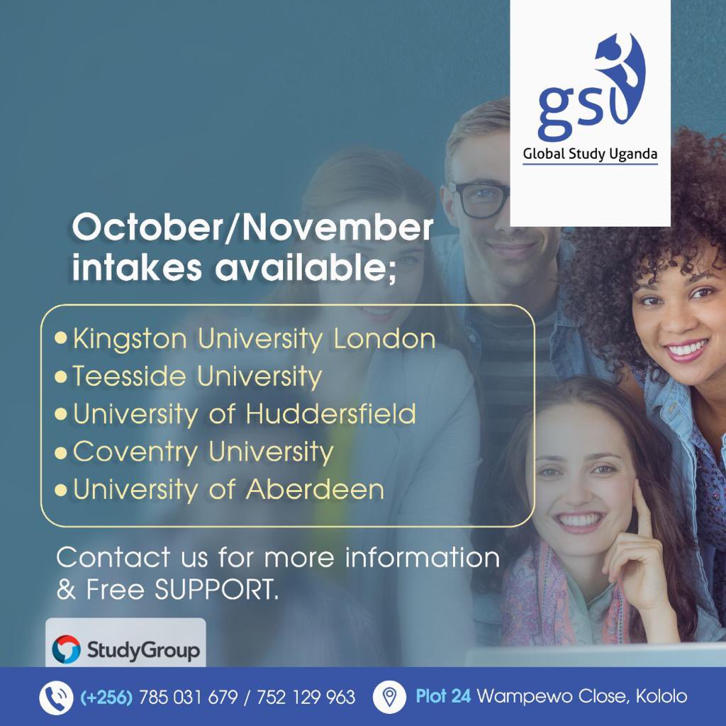 globalstudyug's tweet photo. Don’t break yourself with looking for the October/November intakes available, we got you! 

See poster below ⬇️ 

We offer free assistance, so don’t hesitate to contact us today!

Call +256 785 031 679/0752 129 963 for more information.

#GSU #OctoberIntake #NovemberIntake https://t.co/IV1qZwz8X3