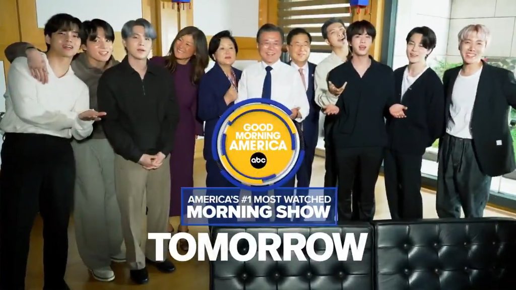 [🎥]

interview bersama President Moon dan  BTS di Good Morning America 

24 September 24

pukul 18.00 WIB / 19.00 WITA / 20.00 WIT

Link : 
📎 ustv247.tv/watch-abc-live…
📎 live.stream2watch.sx/streaming-tele…
📎 will update more under this tweet

#방탄소년단 #BTS <a href="/BTS_twt/">방탄소년단</a>