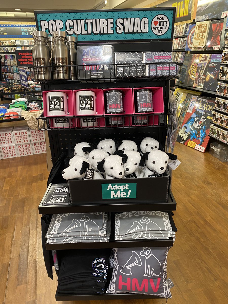 hmvSolihull's tweet photo. Out Now!!! 

Our very own @NOWMusic compilation 🤩 

Celebrating 100 years of #hmv 5 discs featuring 100 legendary artists. 

Also check out our range of merch including Nipper plushes, Mugs, cushions, tote bags, tea towels and even chocolate bars! #nowhmv100 #oink #happy100hmv https://t.co/KbvSFZYUTQ