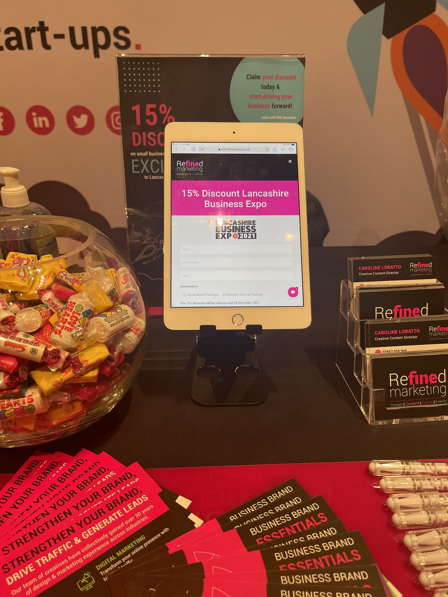 Refined_Team's tweet photo. #LBE2021 so far a great show! #lancashirebusiness #copywriting #marketing #graphicdesign https://t.co/COaKejdeAN