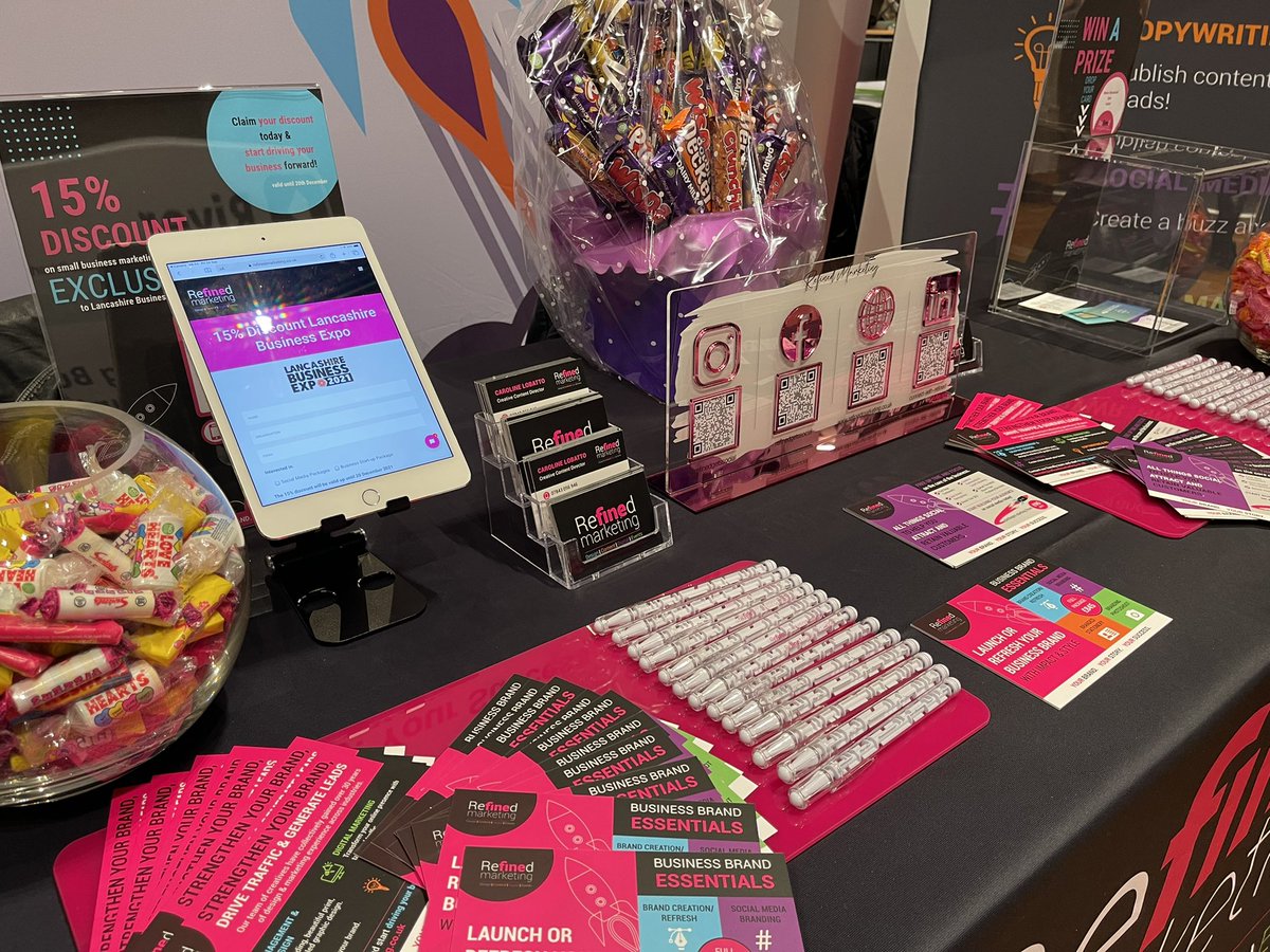Refined_Team's tweet photo. #LBE2021 so far a great show! #lancashirebusiness #copywriting #marketing #graphicdesign https://t.co/COaKejdeAN