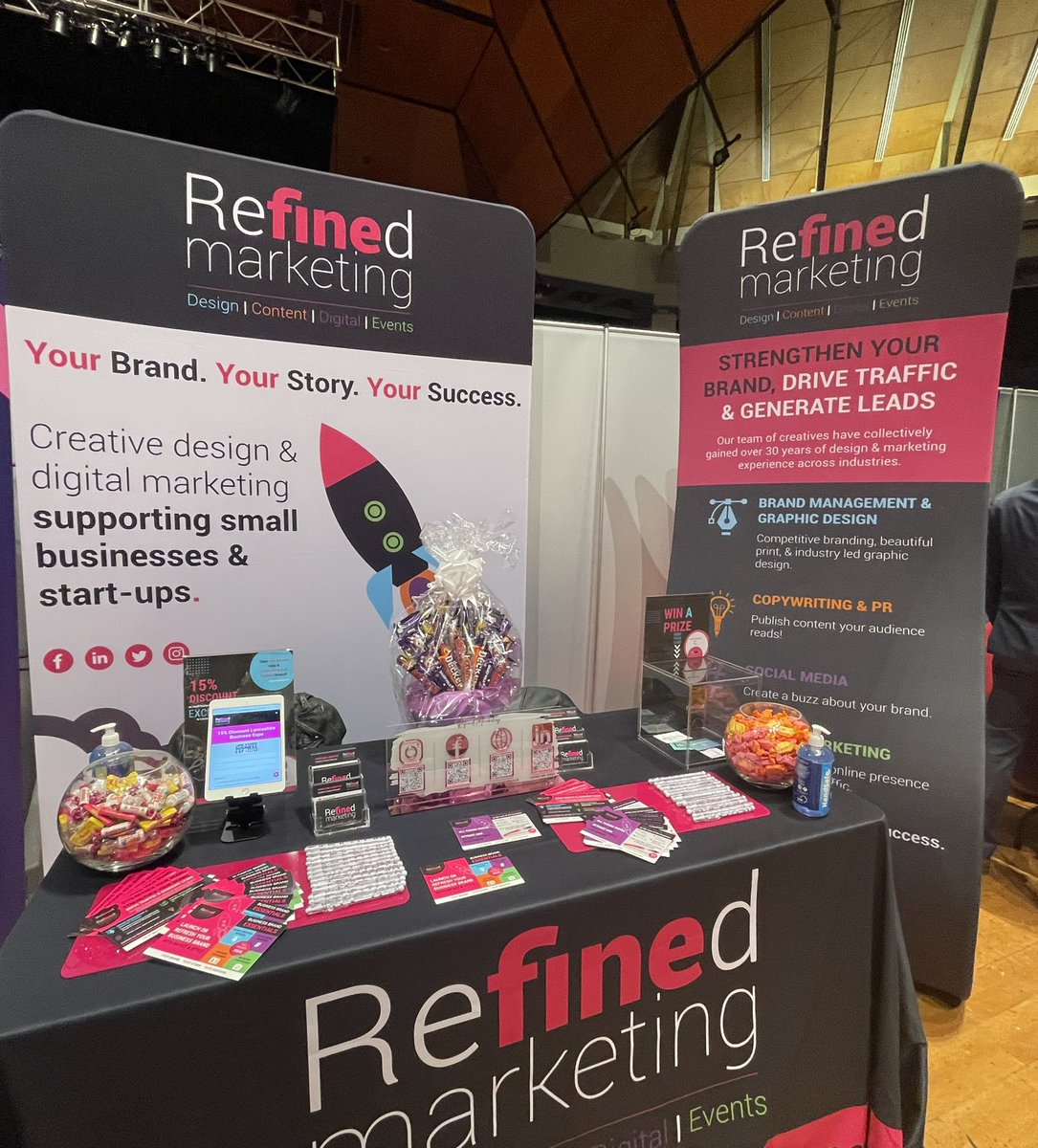 Refined_Team's tweet photo. #LBE2021 so far a great show! #lancashirebusiness #copywriting #marketing #graphicdesign https://t.co/COaKejdeAN