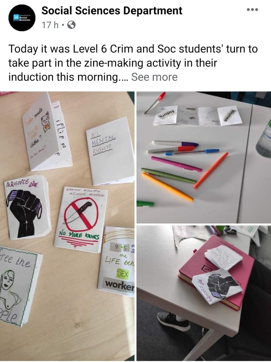 marialauraruiu's tweet photo. Great example of how social sciences students engage with contemporary social issues at @NUCrimSoc @NorthumbriaUni. Students were invited to talk about a social concern that they think needs to become visible.  #Knifecrime #BlackLivesMatter #sexworkers, #mentalhealth,#clothmaking https://t.co/oFbin4pIzF