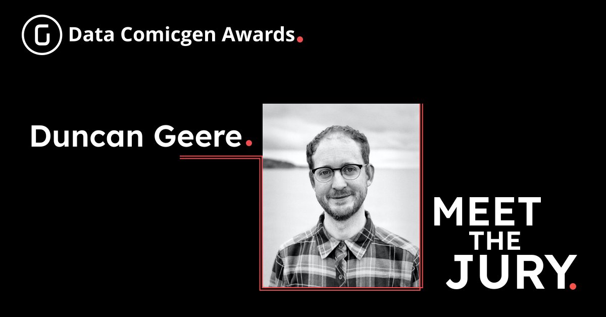 datacomicgen's tweet photo. Meet the jury for the #Data #Comicgen #Awards
@duncangeere is an information designer based in Helsingborg, Sweden. Have you read about his work on data sonification? Visit https://t.co/X2nNGrq8js to know more.
It's a pleasure to have you with us Duncan! https://t.co/x2Ho60MRqL