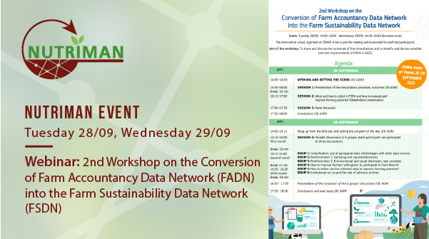 The workshop brings together a network of specialists working with the current #FADN system, the EU Commission services, advisors, researchers, evaluators, private companies and specialists from third countries and international organisations:  nutriman.net/events/2nd-wor…