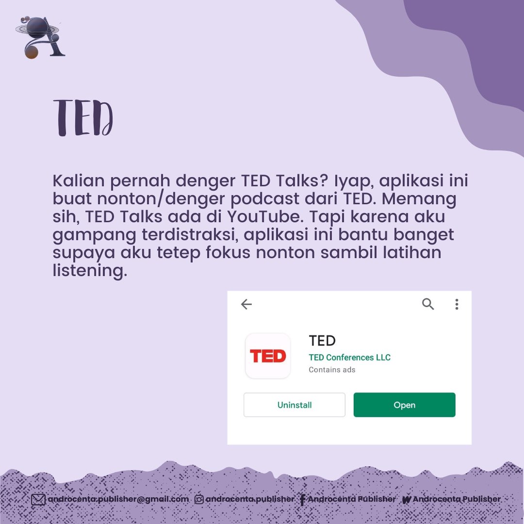 androcenta's tweet photo. Kalo postingan ini bermanfaat jangan lupa di save yaa dan di share ke story kamu biar yang lain juga tau 😉💕

#aplikasi #innerhour #quizlet #quizizz #sejutacita #ipusnas #ted #notion #aplikasibermanfaat #playstore #androcentapublisher #androcenta https://t.co/u2RFzLnEOW