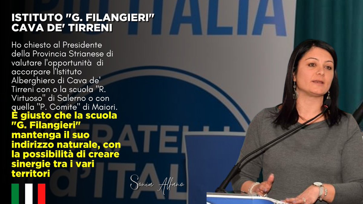🔴 Istituto "G. Filangieri" di Cava de' Tirreni, la nostra proposta al Presindente della Provincia

#FratellidItalia #scuola