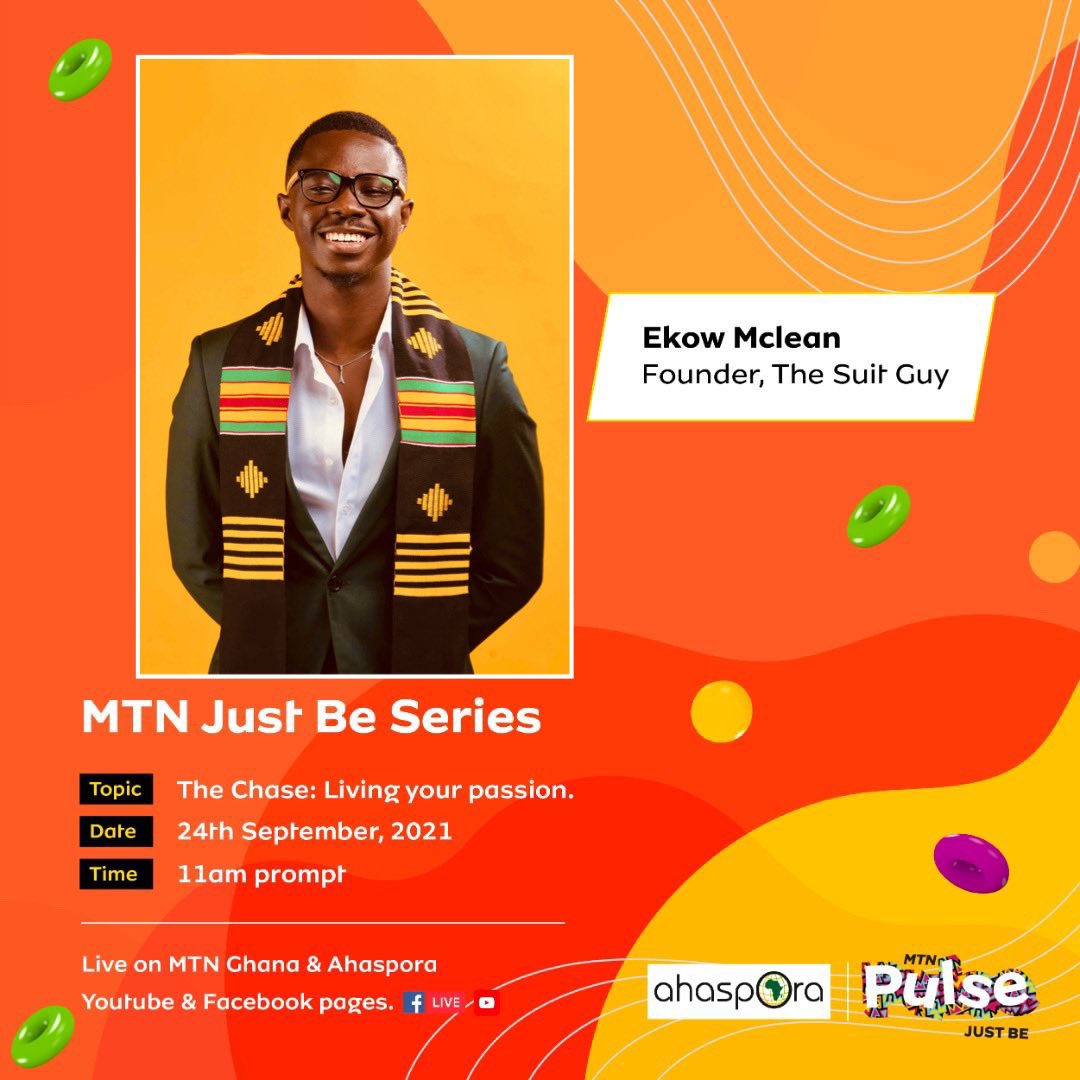 SuitGuy_the's tweet photo. Today I’m privileged to be part of the panelists/ speakers for the MTN Just Be Series. You can watch us live on MTN Ghana’s Youtube live or on Facebook. https://t.co/naUM2epCeZ
